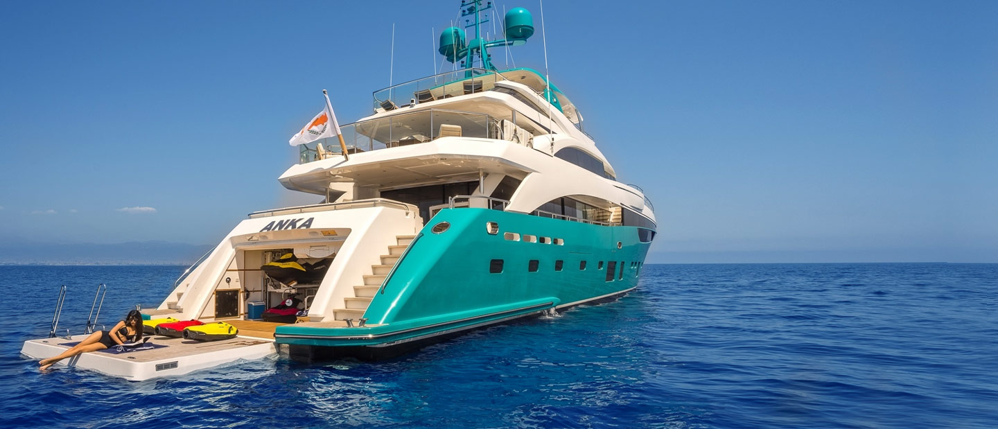 Yacht anka Aft Deck